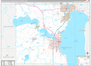 Oshkosh-Neenah Wall Map Premium Style
